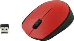 Беспроводная мышь Logitech M171, optical 1000dpi, 3btn, Red, USB [910-004641]***