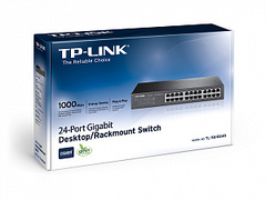 Сетевой коммутатор TP-LINK TL-SG1024D, 24-Port Gigabit Switch, 24 Gigabit RJ45 Ports, 1U 13-inch Rack-mountable Steel Case***