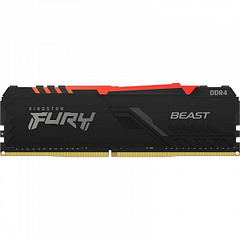 Оперативная память DDR4 8GB PC-25600 (3200MHz) KINGSTON HYPERX FURY Beast RGB [KF432C16BBA/8]