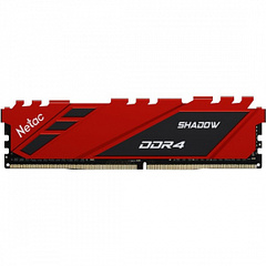 Оперативная память DDR4 8GB Netac Shadow PC-2800(3600MHz) C18 Red [NTSDD4P36SP-08R]