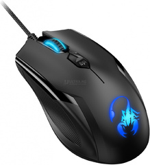 Мышь Genius Ammox X1-600, Оптическая, 3200dpi, 4 кнопки, проводная, подсветка, USB, 1,8м, Черный***