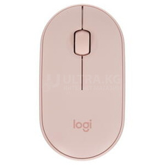 Беспроводная мышь Logitech Pebble M350, 1000dpi, 3btn, 2.4GHZ/Bluetooth, розовый [910-005717]***
