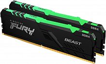 Оперативная память DDR4 32GB (2x16GB) PC-28800 (3600MHz) KINGSTON HYPERX FURY Beast RGB [KF436C18BBAK2/32]