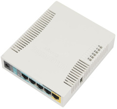 Беспроводной маршрутизатор MikroTik RB951Ui-2HnD Wi-Fi, 5 LAN 10/100 (1 xPoE PD , 1хPoE PSE), USB 3/4G, 2.4GHz, 802.11n, 128MB RAM, RouterOS L4***