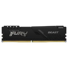 Оперативная память DDR4 8GB PC-28800 (3600MHz) KINGSTON FURY BEAST BLACK KF436C17BB/8