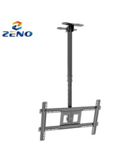 Потолочный кронштейн для ТВ и мониторов Kaloc Zeno T750, Макс. Нагрузка-68.5 кг, Диагональ экрана от 32"до 80", Наклон 0°/+12°, Расстояние до потолка 1236-1585mm, VESA 100x100, 400x400mm, Чёрный***
