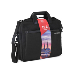Сумка для ноутбука Deluxe Hamburg 15.6" (DLNB-401B-P15.6), 15.6", Лёгкая, Усиленные ручки, Внешнее отделение на молнии, Органайзер, 2 внутренних отделения, Внутренний карман на молнии, Уплотнённые стенки, Полиэстер, Чёрный *-* 