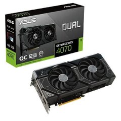 Asus Dual GeForce RTX 4070 OC Edition, 12GB GDDR6 192-bit Engine Clock 2550MHz, Memory Speed 21000MHz, PCI Express 4.0, OpenGL®4.6, GPU Tweak 3, HDCP 3x DisplayPort 1xHDMI  [90YV0IZ2-M0NA00] *,* 