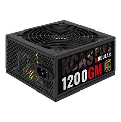Блок питания Aerocool KCAS PLUS 1200GM, 1200W, ATX, Gold, APFC, 20+4 pin, 8pin, 4+4pin, 10*Sata, 6*Molex, 6*PCI-E 6+2 pin, Модульный, Вентилятор 14см, Кабель питания, Чёрный *-* 
