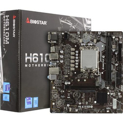 Матплата Biostar H610MHP, LGA1700, Intel H610, 2xDDR4 PC25600, 1xPCI-E16X, 1xPCI-E1x, Sound8Ch, GBLAN, 4SATA+M.2, mATX, 4USB3.2+8USB2.0, VGA, HDMI