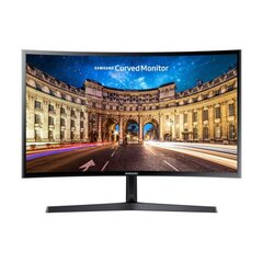 Монитор LCD 23.5", Samsung LC24F396FHIXCI Curved, 1920x1080, 3000:1, 250cd/m2, 178/178, 4ms, D-Sub, HDMI, Flicker Free, FreeSync, в комплекте: кабель HDMI, изогнутый тонкий корпус