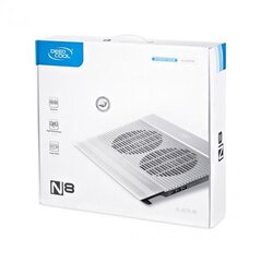 Охлаждающая подставка для ноутбука Deepcool N8 Black DP-N24N-N8BK, 17", Вентилятор 2*14см, 1000±10%RPM, 4*USB 2.0, 25,1дБл, Габариты 380х278х55мм, Чёрный *-* 