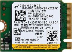 Micron 2450 (Crucial) 256GB PCIe NVMe Gen4x4, M.2 2280, Read/Write up to 3500/1600MB/s, [MTFDKBA256TFK] OEM *,* 